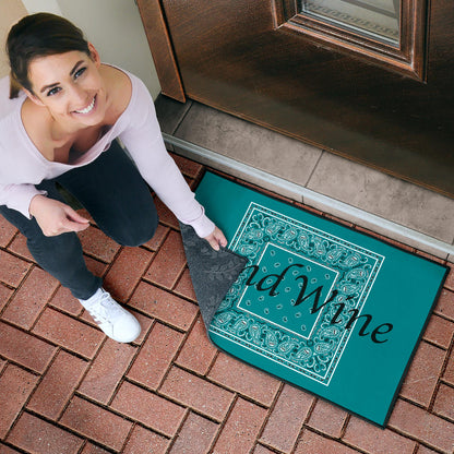 Teal Bandana Fun Door Mats