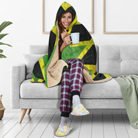 Ultimate Jamaica Flag Tiled Hooded Blanket