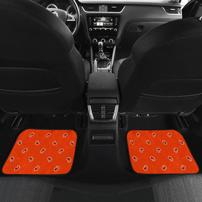 Quad Perfect Orange Bandana Car Mats - Fancy