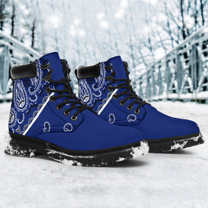 Royal Blue Bandana All-Season Boots