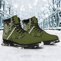 Army Green Bandana All Season Boots