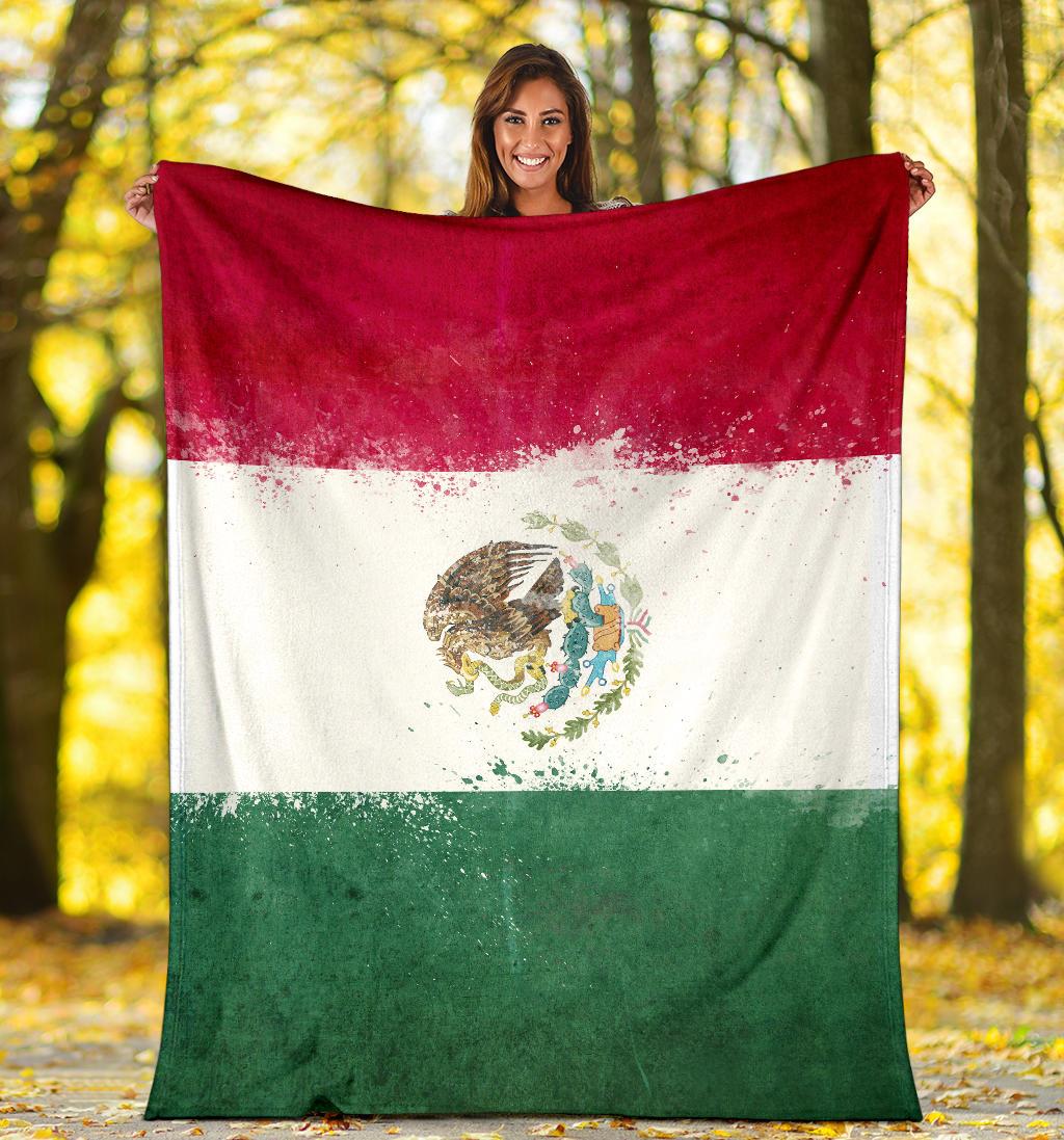 Mexican Flag Fleece Blanket