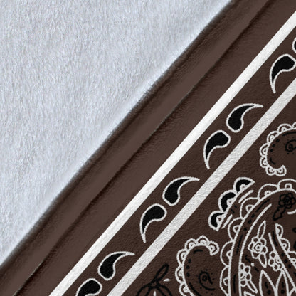 Brown Bandana Throw Blanket Details