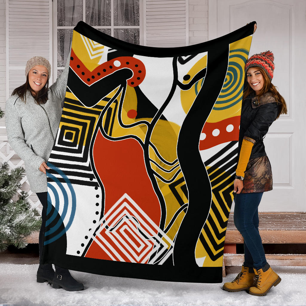 Retro Abstract Premium Blanket