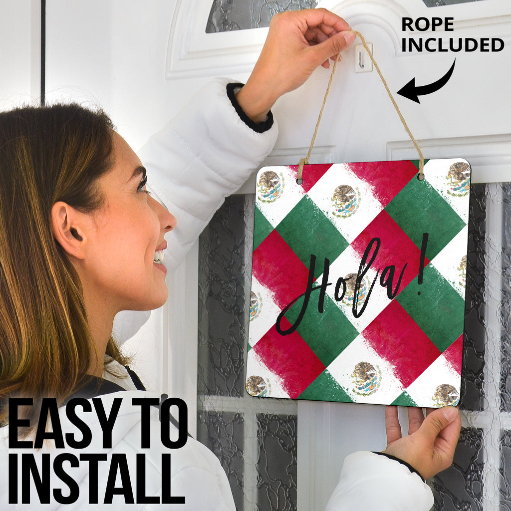 Mexican Flag Door Signs