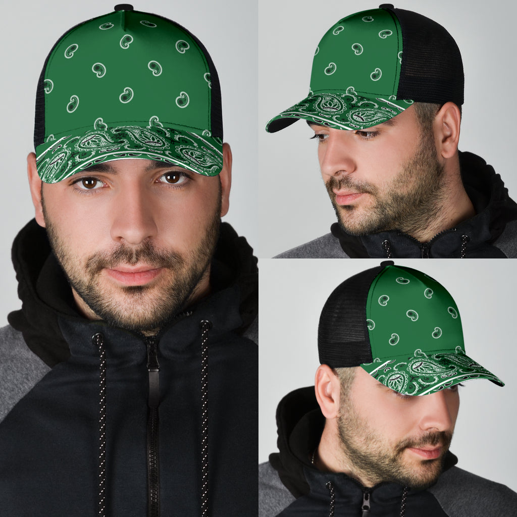 Classic Green Bandana Overload Mesh Back Cap