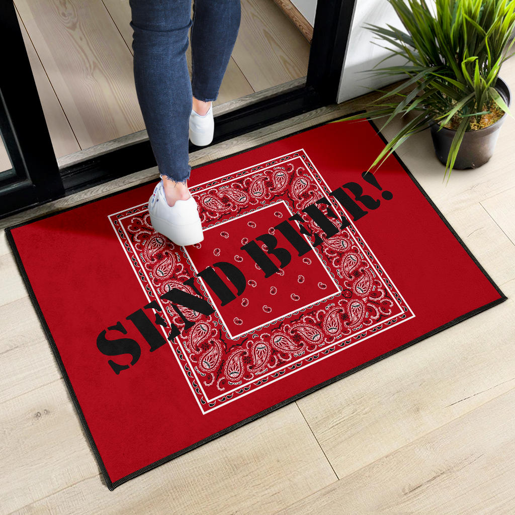 Classic Red Bandana Funny Door Mats
