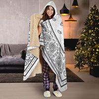 Ultimate Silver Gray Bandana Hooded Blanket