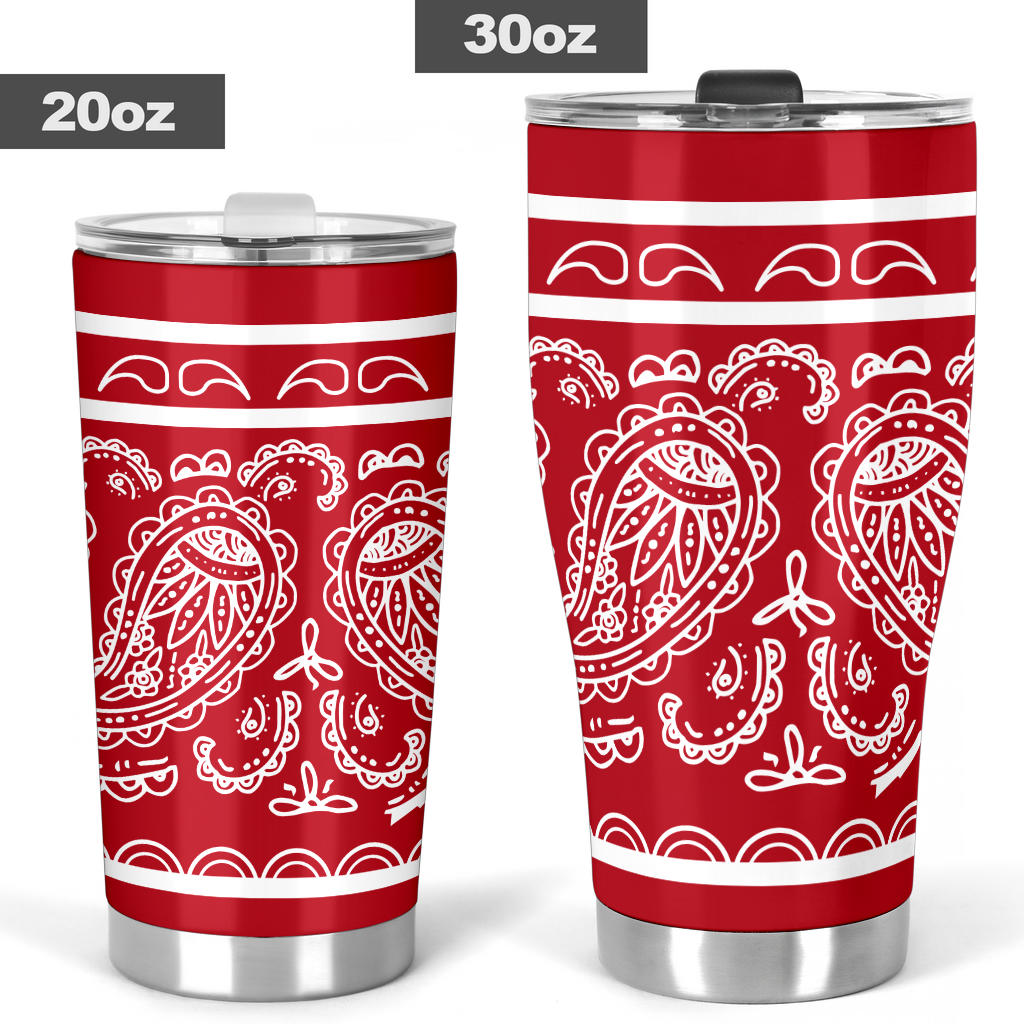 Red and White Bandana Tumblers