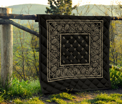 Quilt - Black and Tan Bandana Quilt