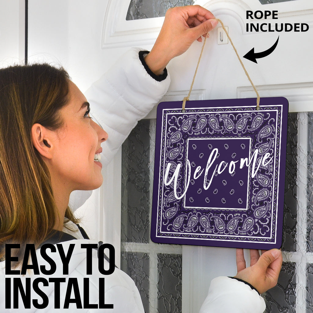 Royal Purple Bandana Door Signs