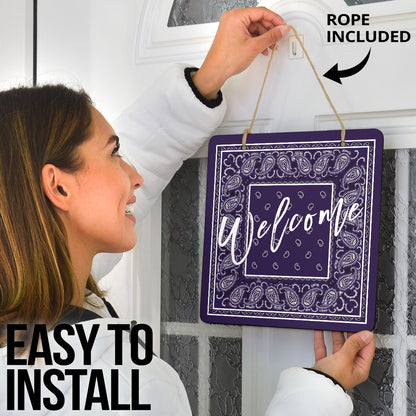Royal Purple Bandana Door Signs