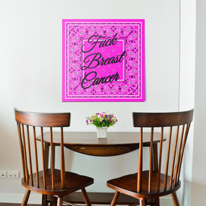 Abruptly Pink Bandana Metal Signs