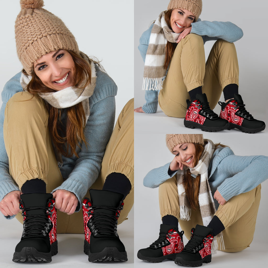 Classic Red Bandana Alpine Boots