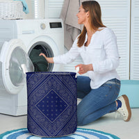 Laundry Hamper - Blue and Gray Bandana