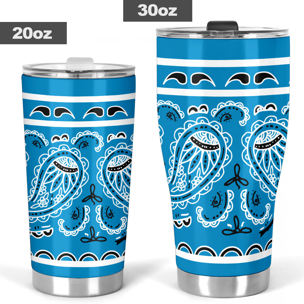 Sky Blue Bandana Tumblers