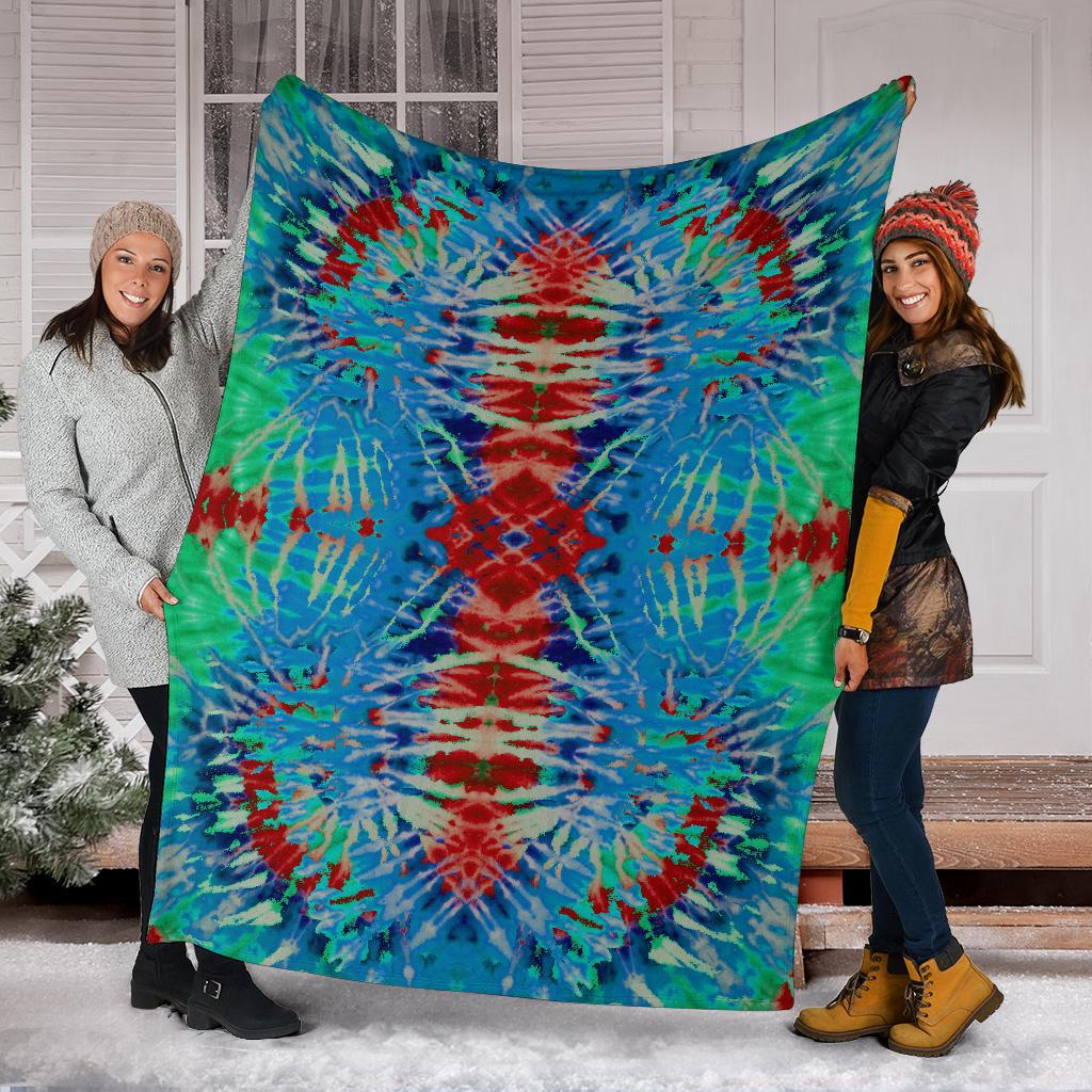 Southwestern Colors Tie Dye Fleece Throw