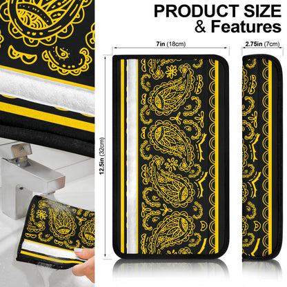 Black Gold Bandana Seat Belt Cover - 3 Styles
