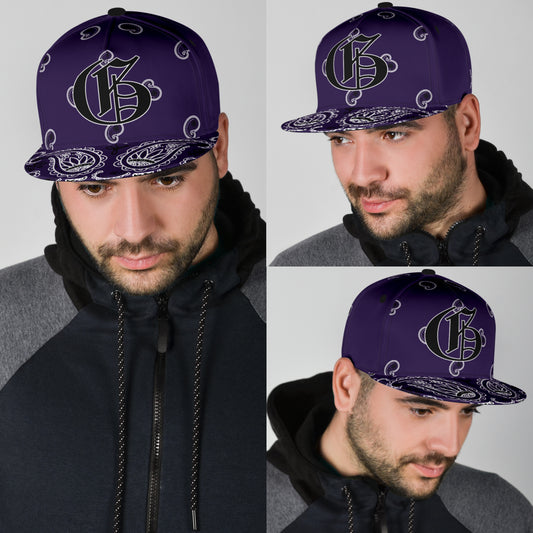 Purple Bandana G Monogram Snap Back Caps