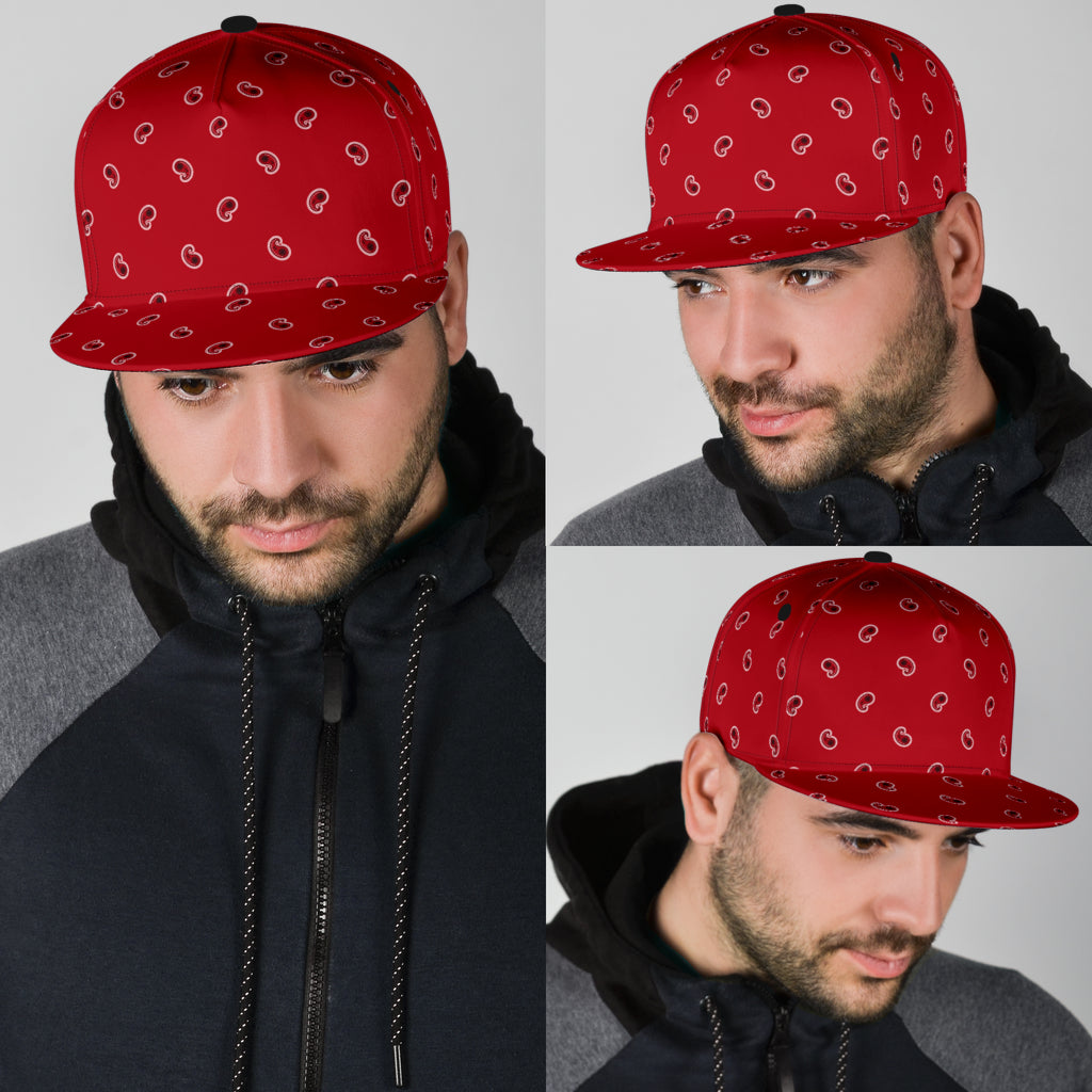 Classic Red Paisley Snapback Cap