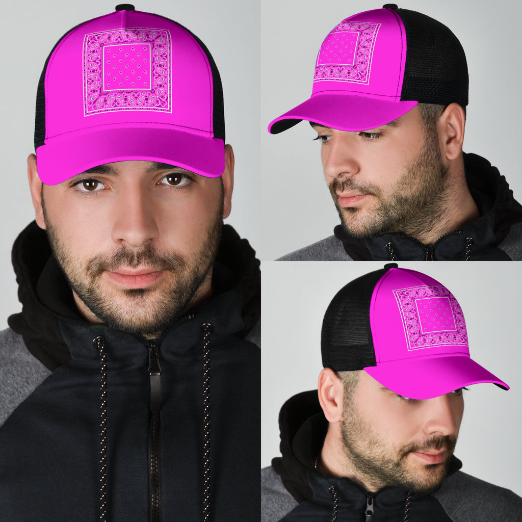 Abruptly Pink Bandana Simple Mesh Back Cap