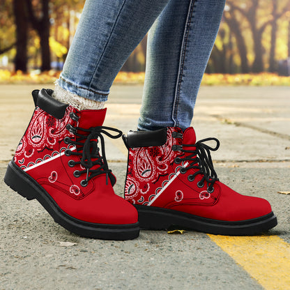 red bandana boots