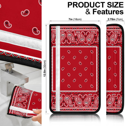 Classic Red Bandana Seat Belt Covers - 3 Styles