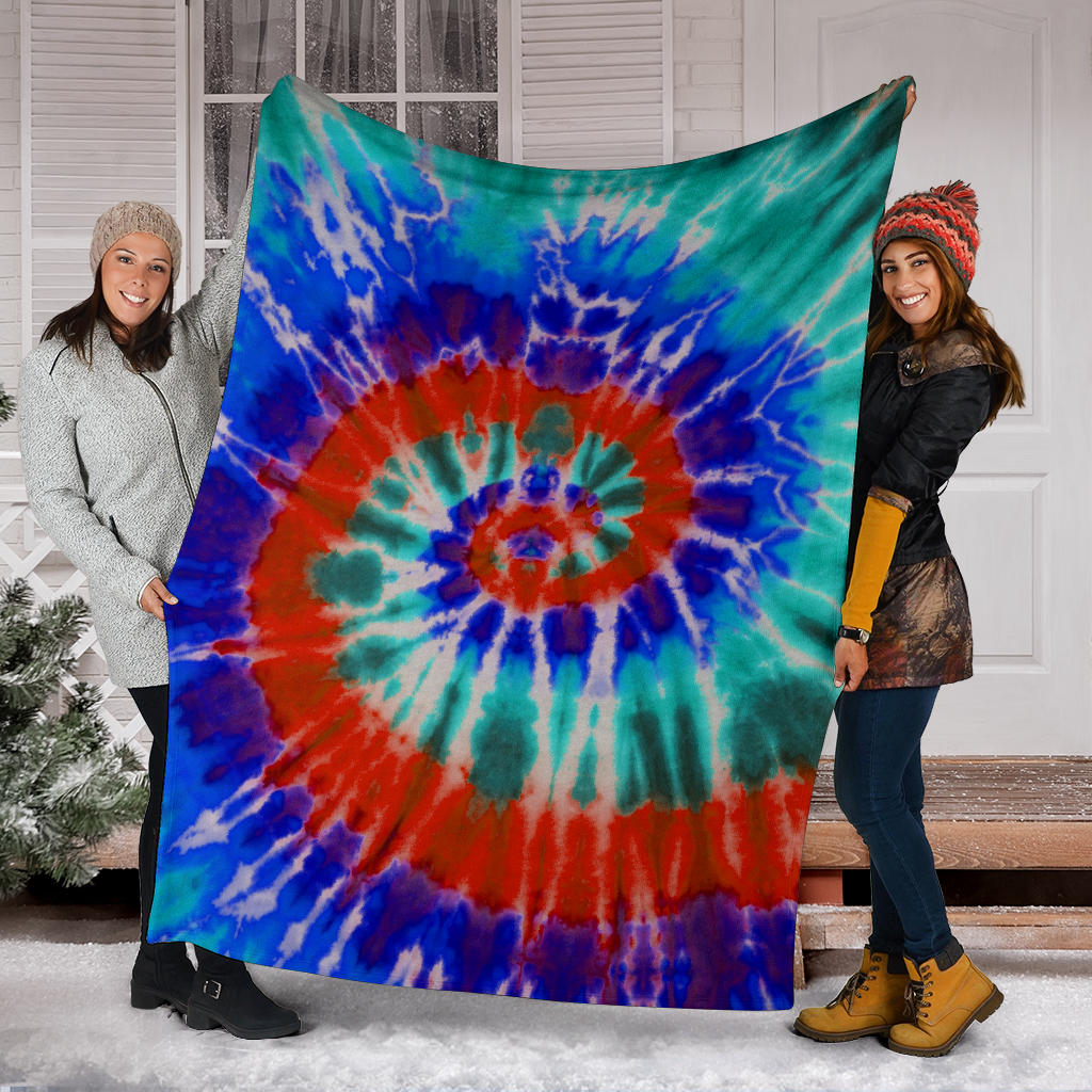 Spiral Tie Dye Throw Blanket
