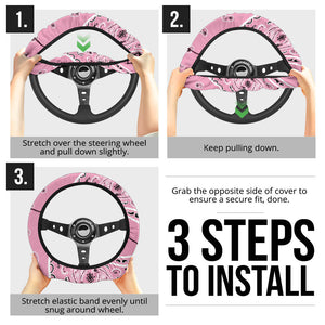 Pink Bandana Steering Wheel Covers - 3 Styles