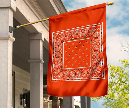 Perfect Orange Bandana Home and Garden Flags