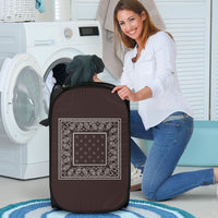 Coffee Brown Bandana Laundry Basket