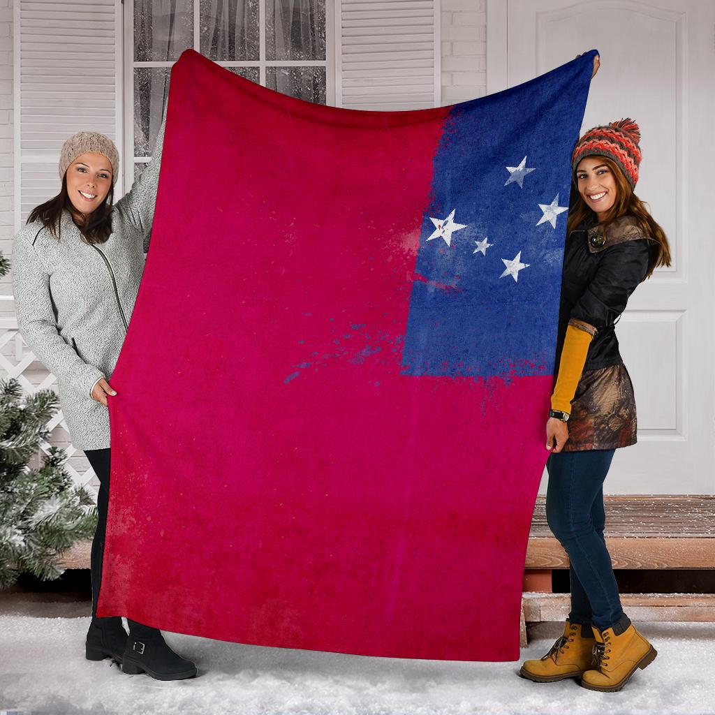 Samoa Flag Fleece Blankets
