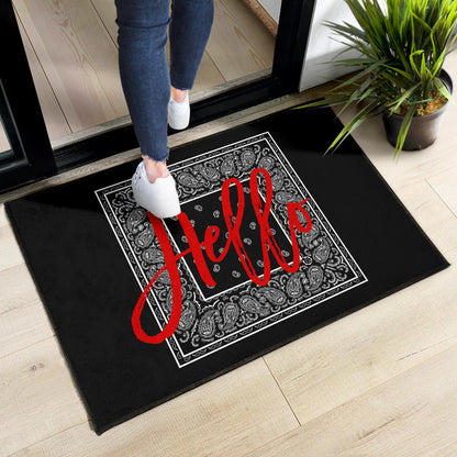Black Bandana Door Mats