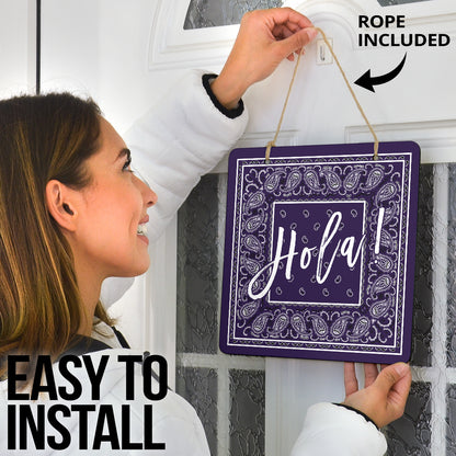 Royal Purple Bandana Door Signs