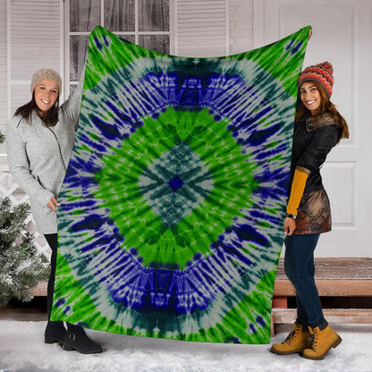 Tie Dye Fleece Throw Blankets