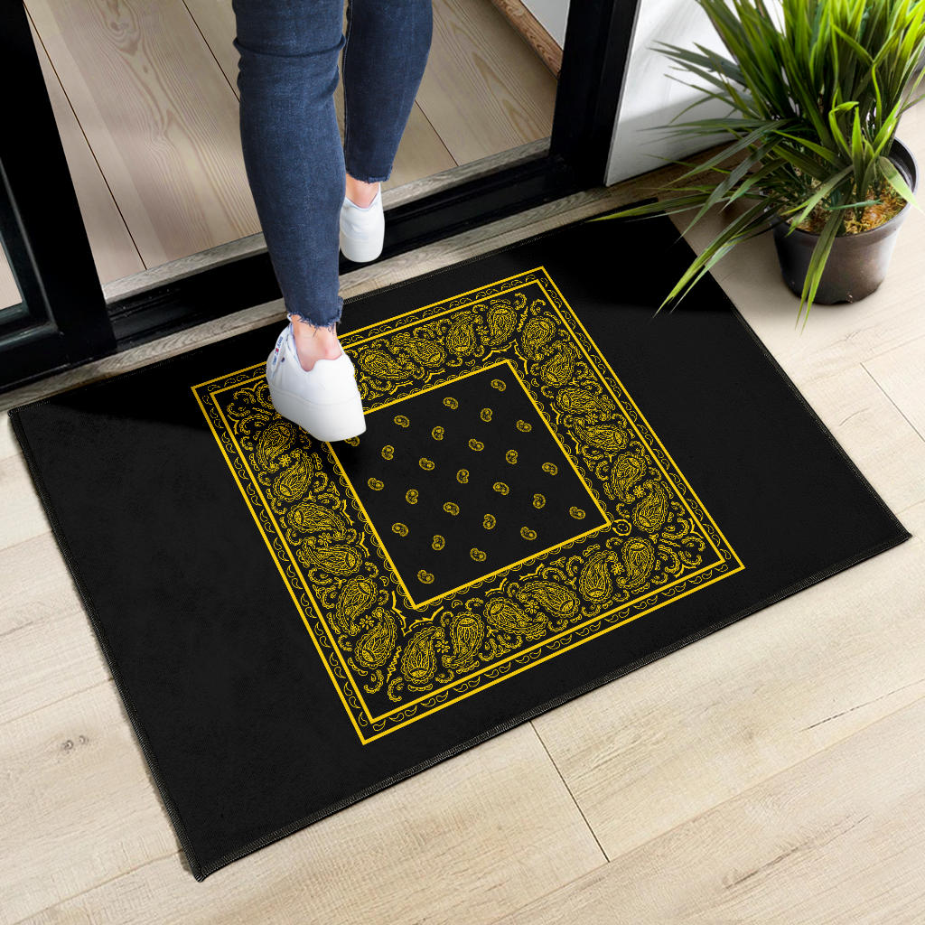 Black Gold Bandana Door Mats
