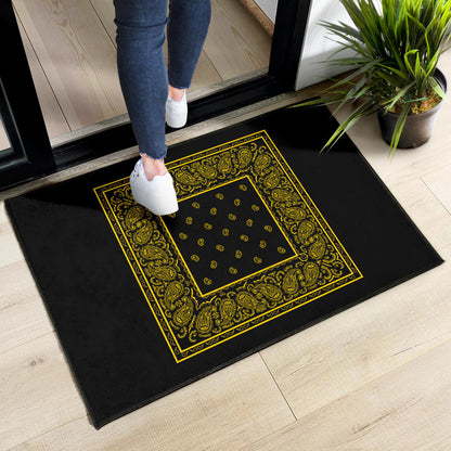 Black Gold Bandana Door Mats
