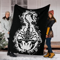 Scorpion Tribal Fleece Throw Blankets
