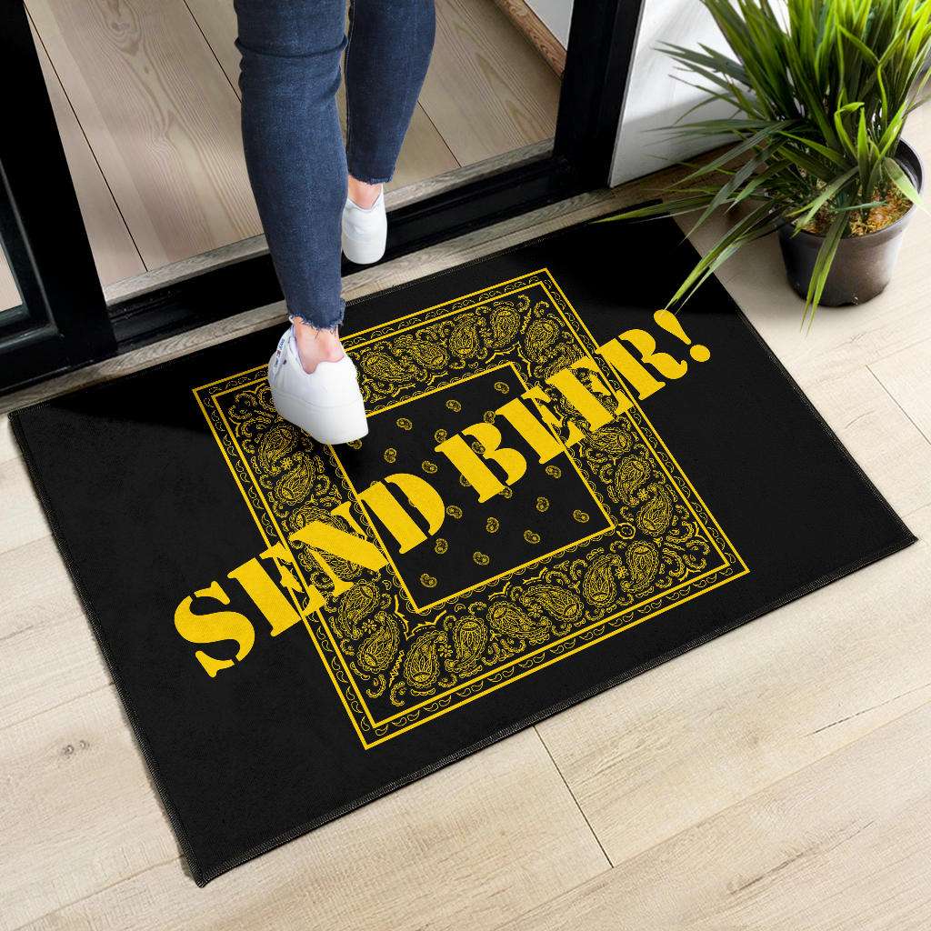 Black Gold Bandana Door Mats