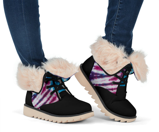 Boho Blues Tie Dye Women's Winter Boots
