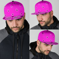 Abruptly Pink Bandana Snapback Cap