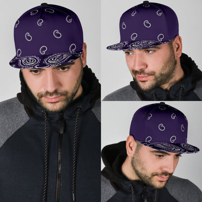purple bandana cap