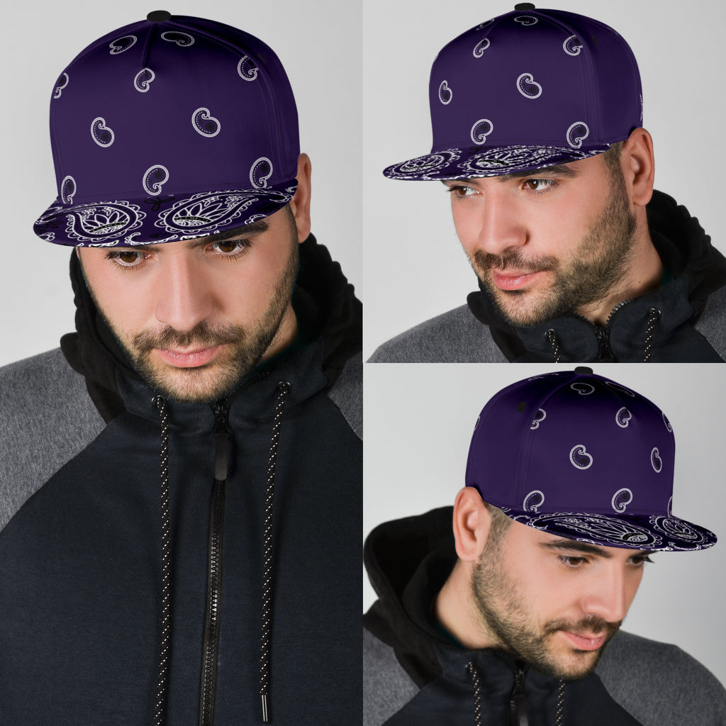 purple bandana cap