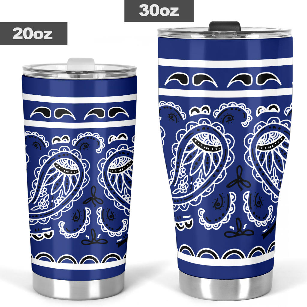 Royal Blue Bandana Tumblers