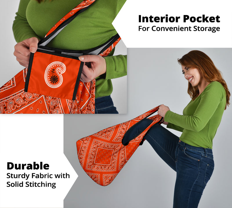 Perfect Orange Bandana Grocery Bag 3-Pack