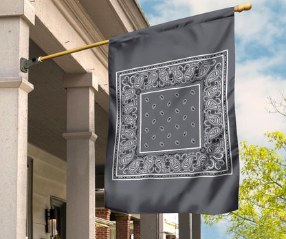 Classic Gray Bandana Home and Garden Flags