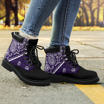 Royal Purple Bandana Blackout All Season Boots