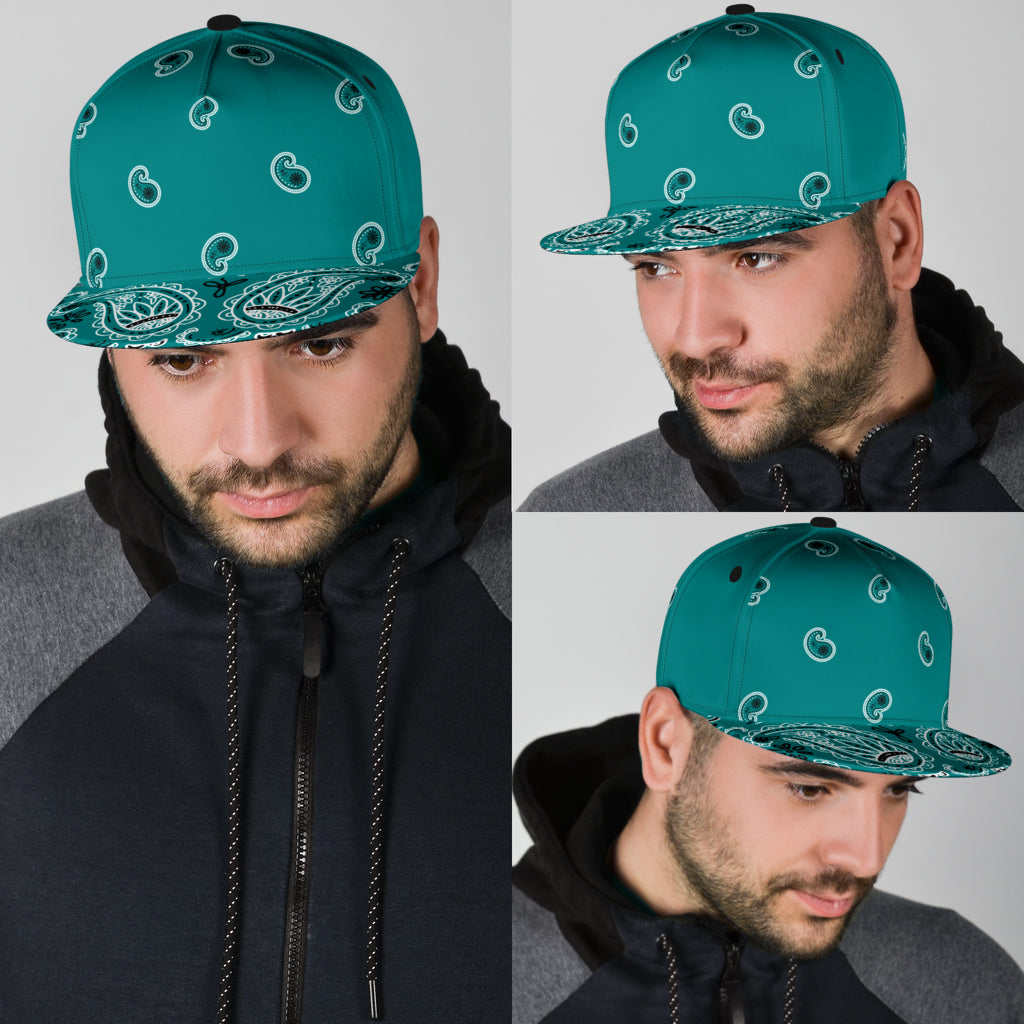 teal bandana cap