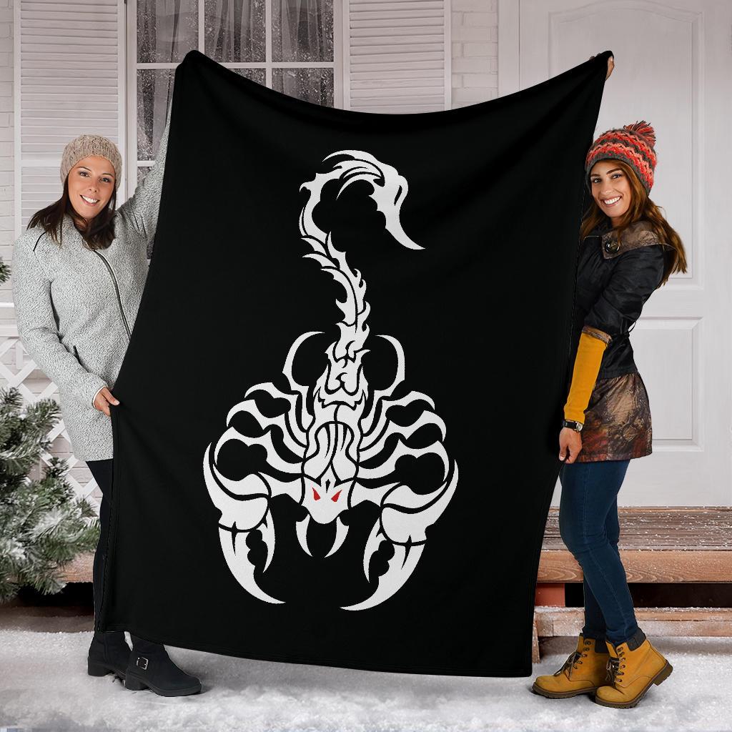 Scorpion Tattoo Fleece Throw Blanket