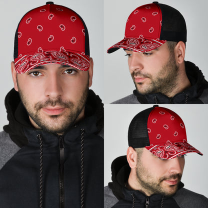 Classic Red Bandana Overload Mesh Back Cap